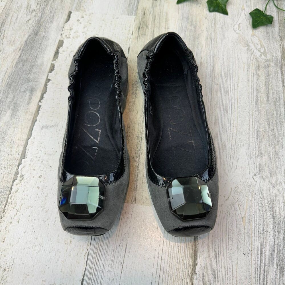 Apepazza Pissarro Jeweled gray Flats size 6M